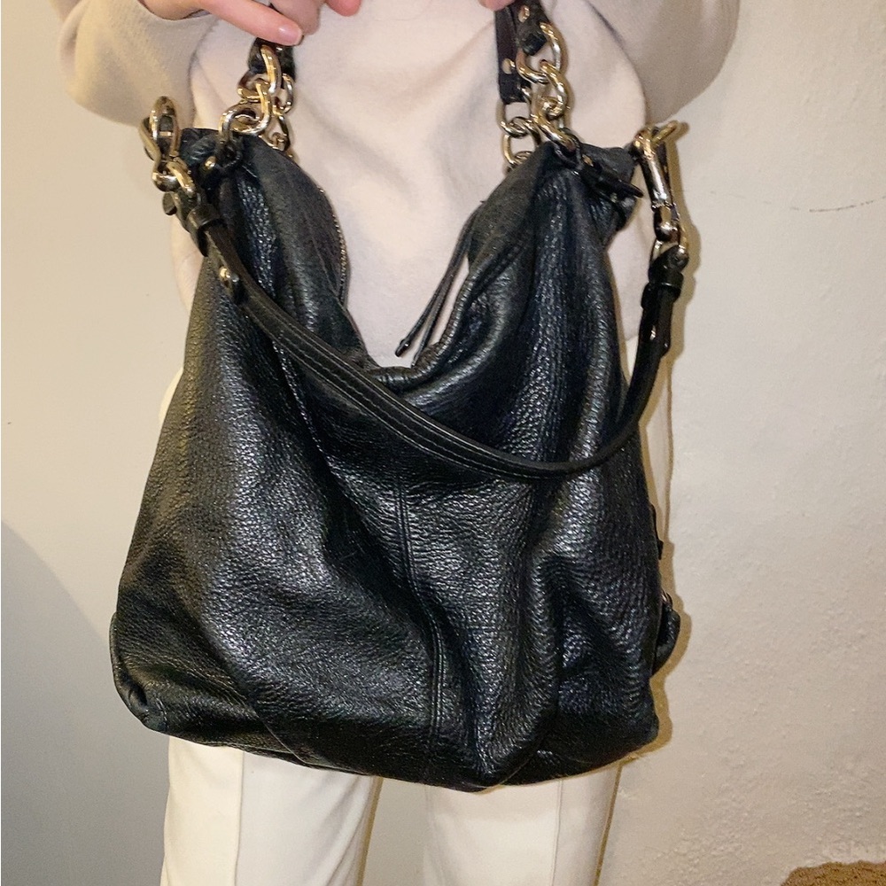 Coach Brooke Hobo Slouchy Bag Medium Black Leather - Picture 11 of 11